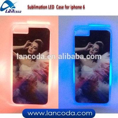 NEW fashion Sublimation LED Case for iphone6,sublimation LED phone case,sublimation LED cover